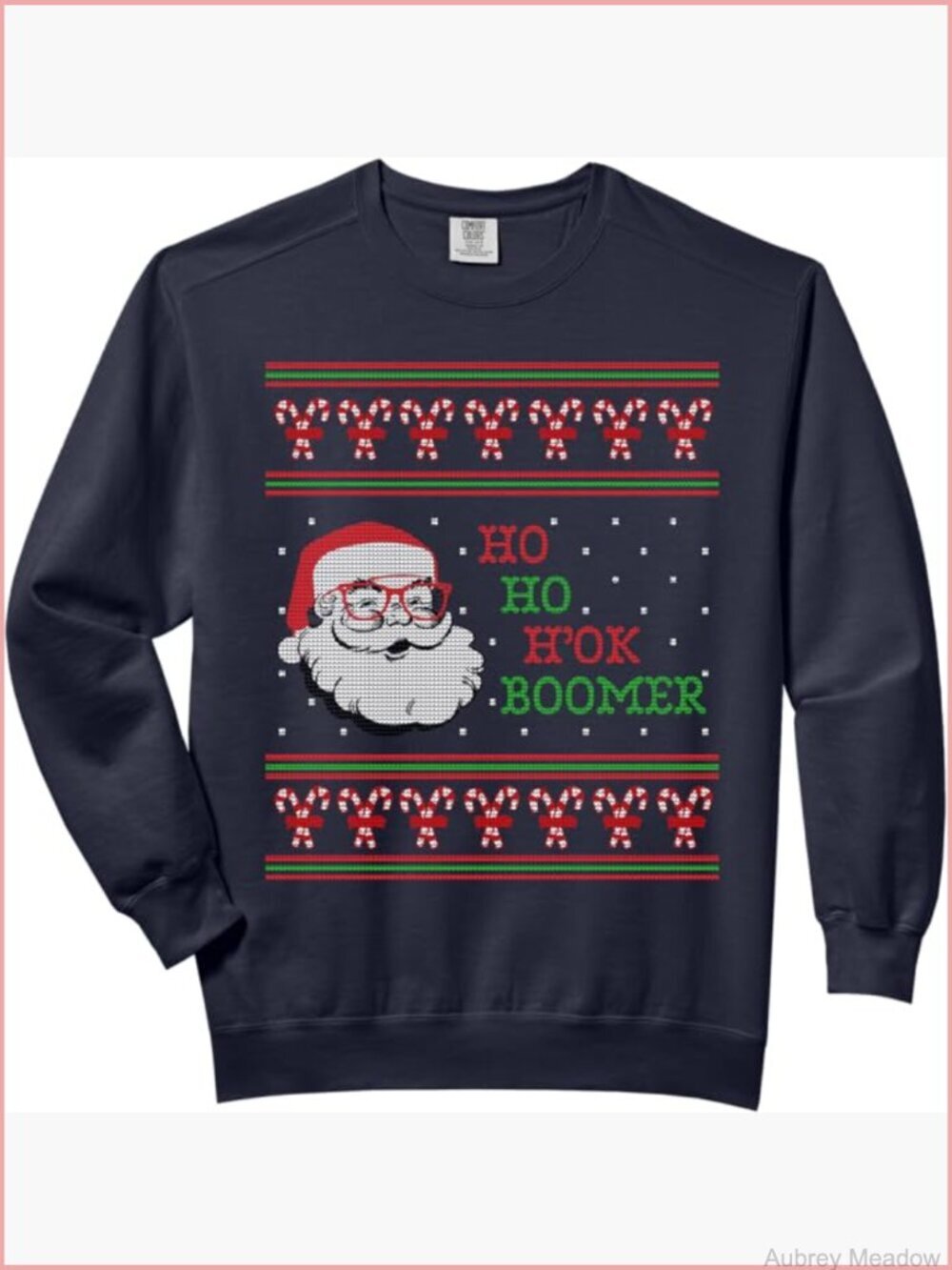 Funny Ugly Christmas Cardigan Crew Neck Long Sleeve Sweatshirt
